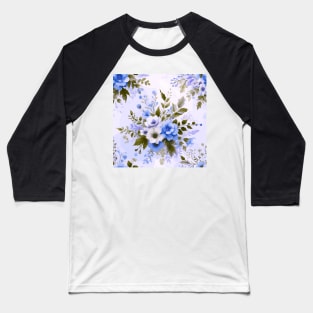 Blue Spring Flower Baseball T-Shirt